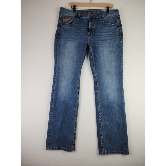Cody James Jeans Blue Mens 38x34 Faded Whiskers Relaxed Stretch Medium Wash - Picture 1 of 16